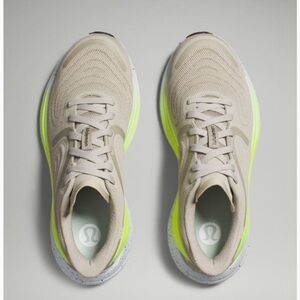 Lululemon Blissfeel 2 Running Shoe Raw Linen/Highlight Yellow/Iced Lavender